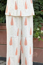 🌻Chndramukhi Peach Stylish Women Co-ord Set