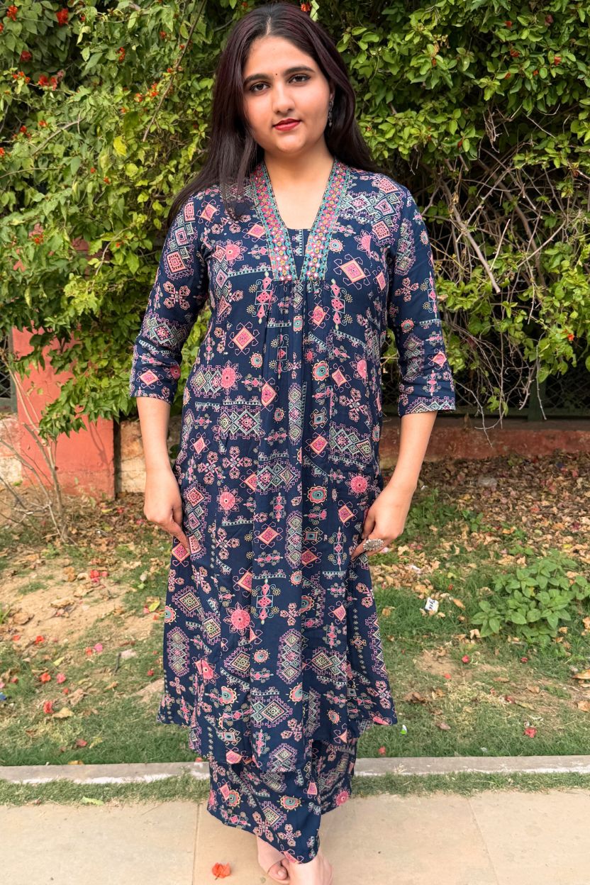 Aparajita Blue Stylish Co-ord Set