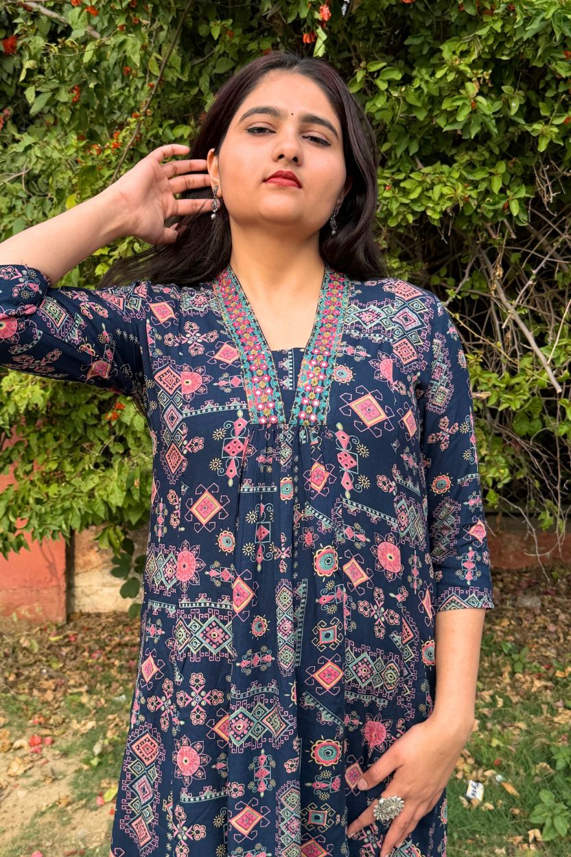 Aparajita Blue Stylish Co-ord Set