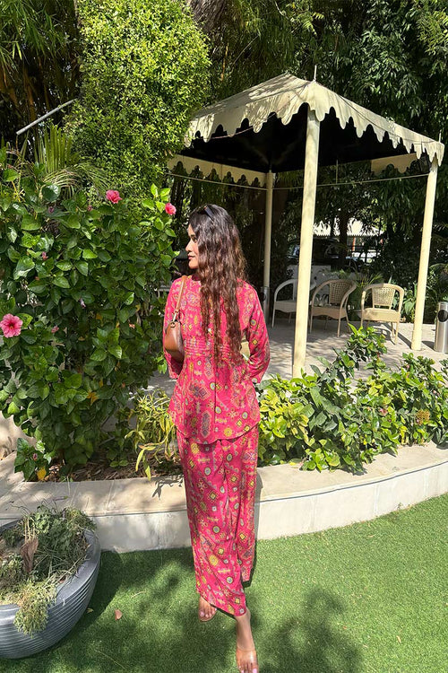 Aparajita Pink Short Stylish Co-ord Set