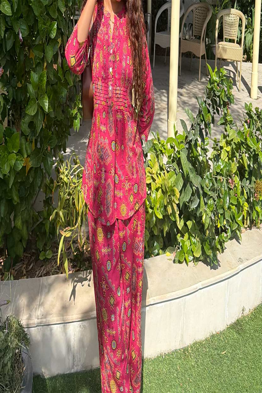 Aparajita Pink Short Stylish Co-ord Set