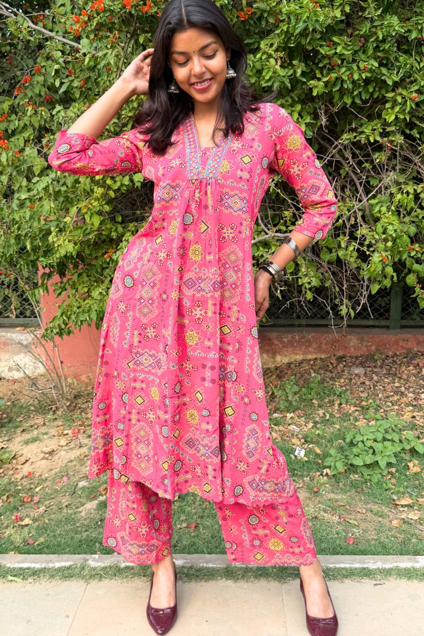 Aparajita Pink Stylish Co-ord Set