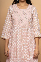 Elegance Light Pink Cotton Suit Set