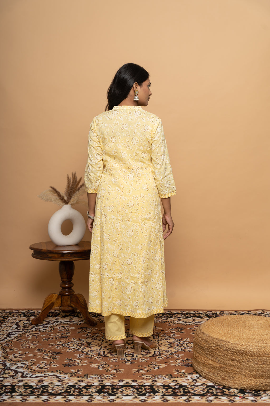 Yellow Cotton Suit Set
