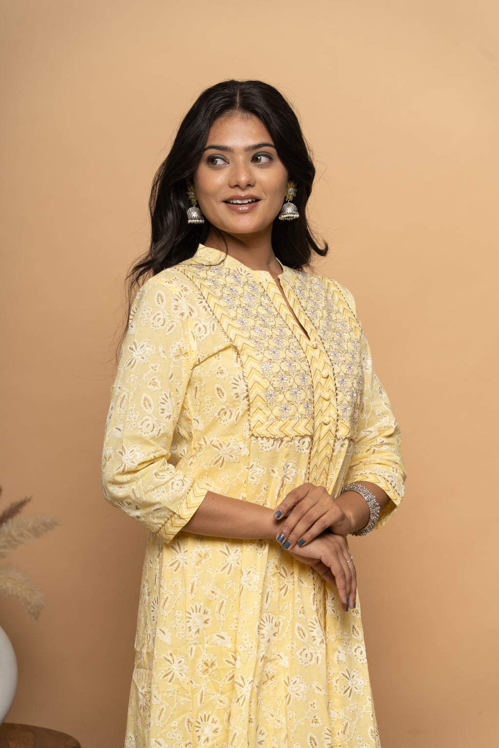 Yellow Cotton Suit Set