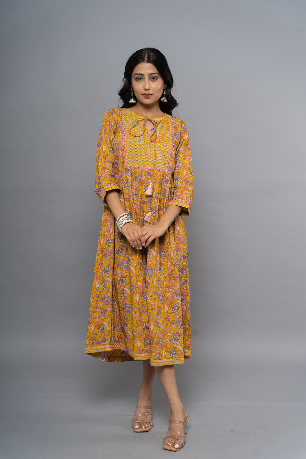 Graceful Mustard Rayon Kurta