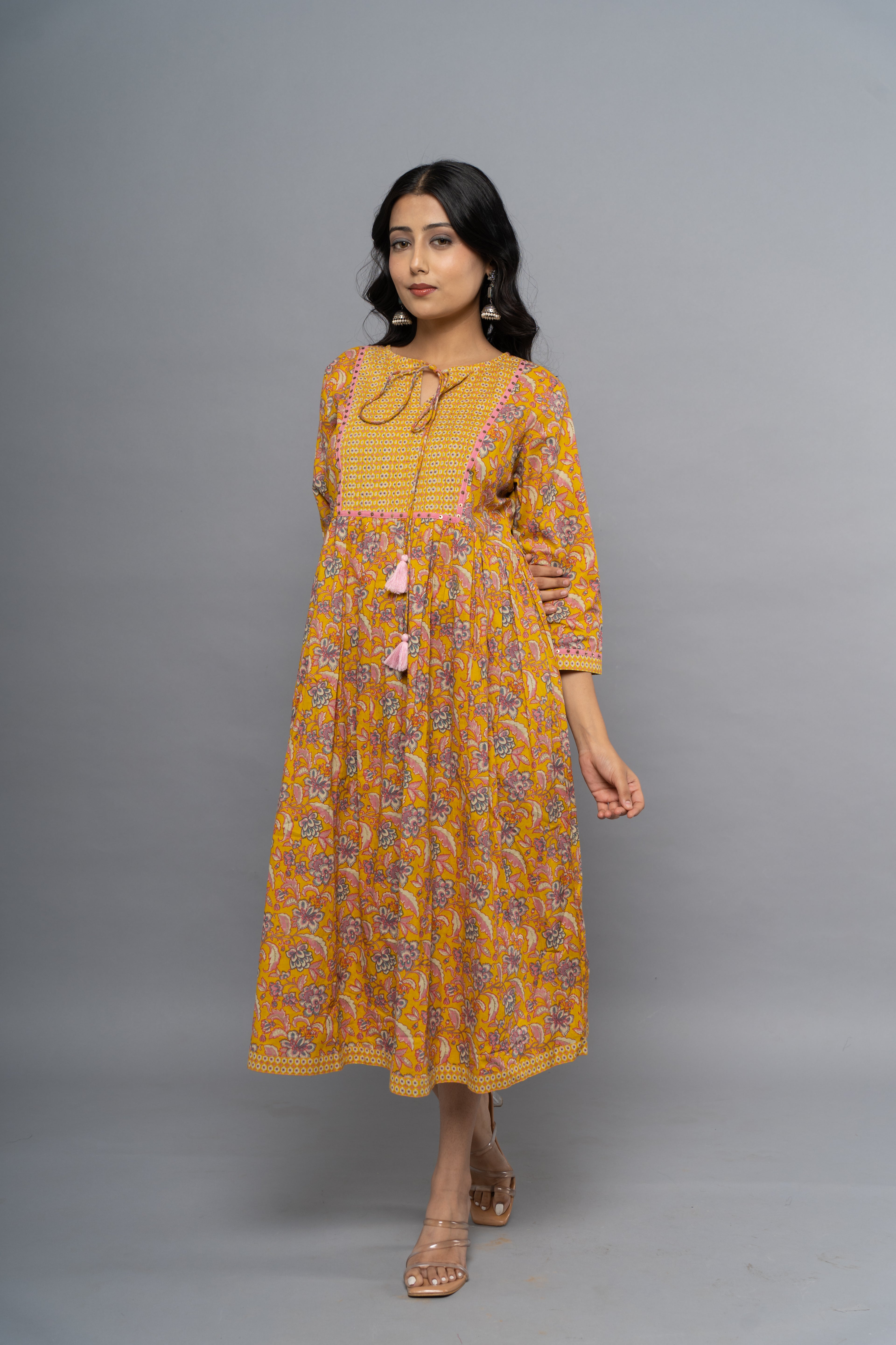 Graceful Mustard Rayon Kurta
