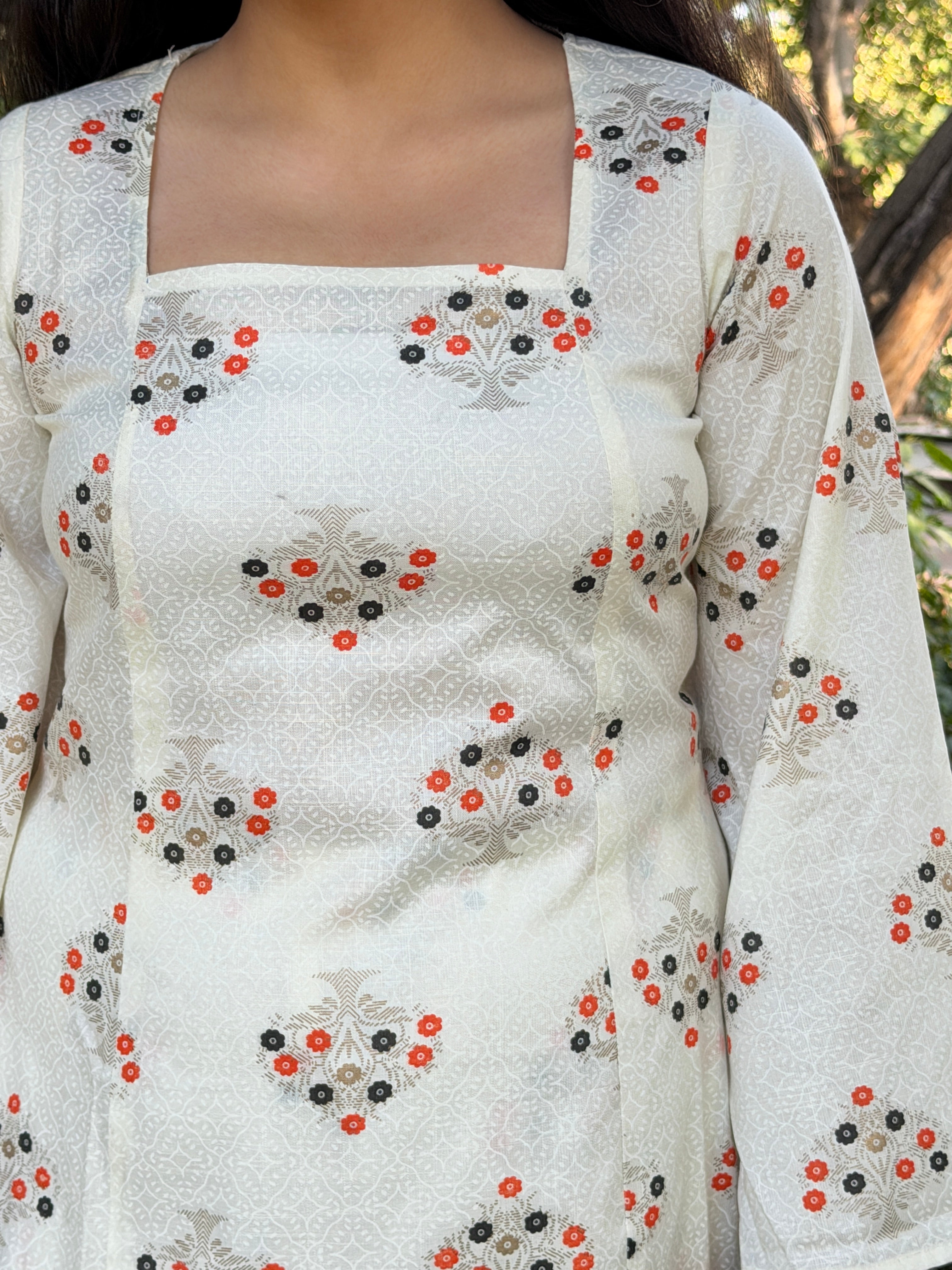 🌼The Jasmine Square Neck Bell Sleeves Co-ord Set