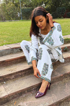 🌙Moonlight Square Neck Bell Sleeves Co-ord Set