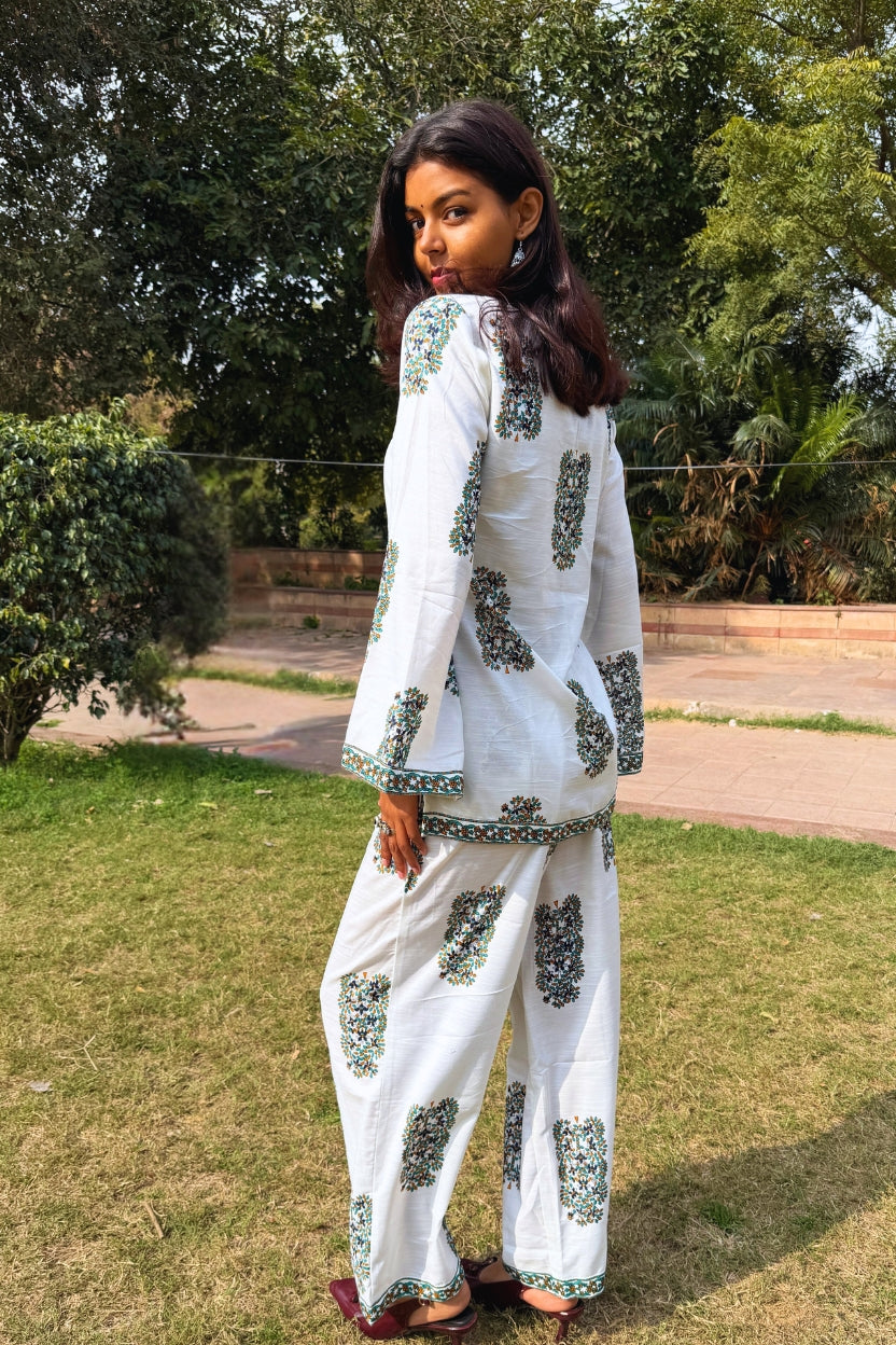 🌙Moonlight Square Neck Bell Sleeves Co-ord Set