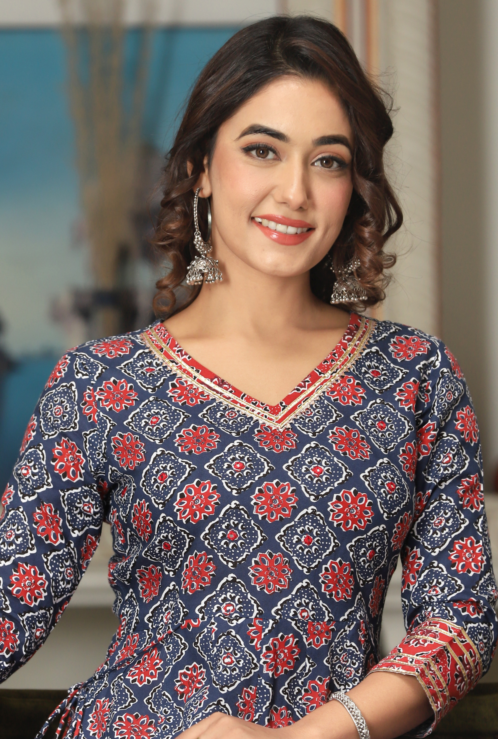 Rayon Embroidered Calf Length Solid Straight V-Neck Kurta