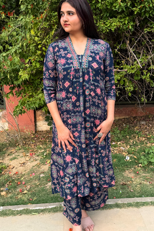 Aparajita blue stylish co-ord set for women